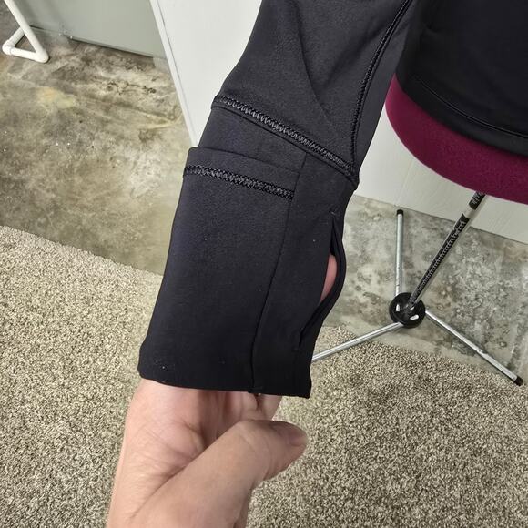 Women's Athleta Rainier Half Zip Black Athletic Pullover | Size Medium - Picture 6 of 12